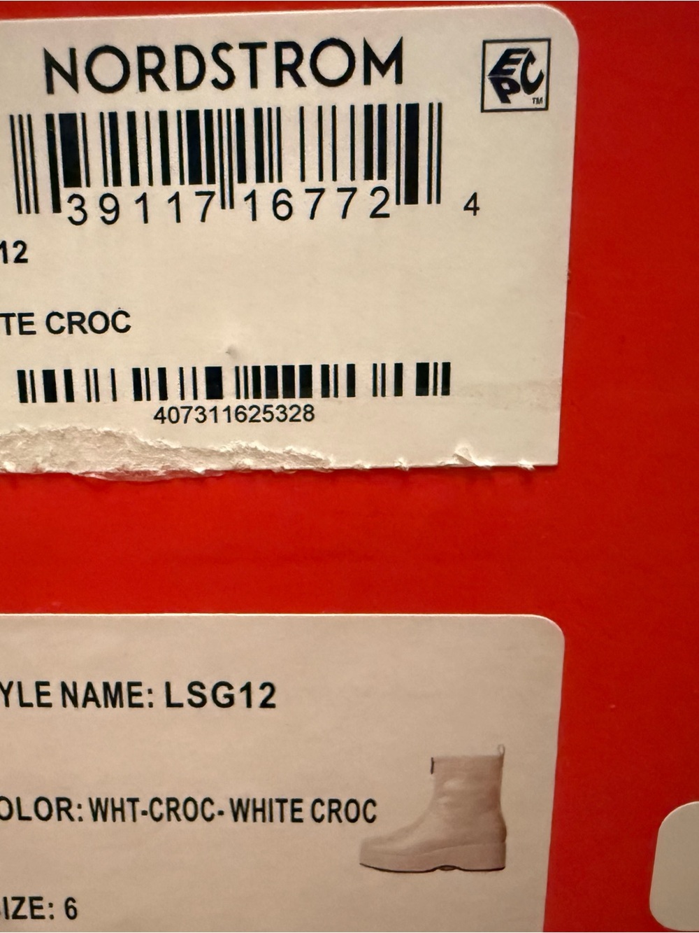 Lisa Says Gah White Croc Boots with Box - Picture 2 of 8